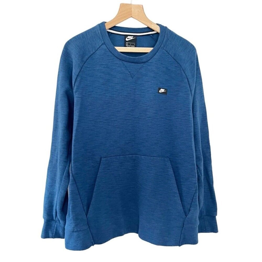 Nike Sportswear Men’s Sz L Blue Optic Fleece Crewneck Sweatshirt